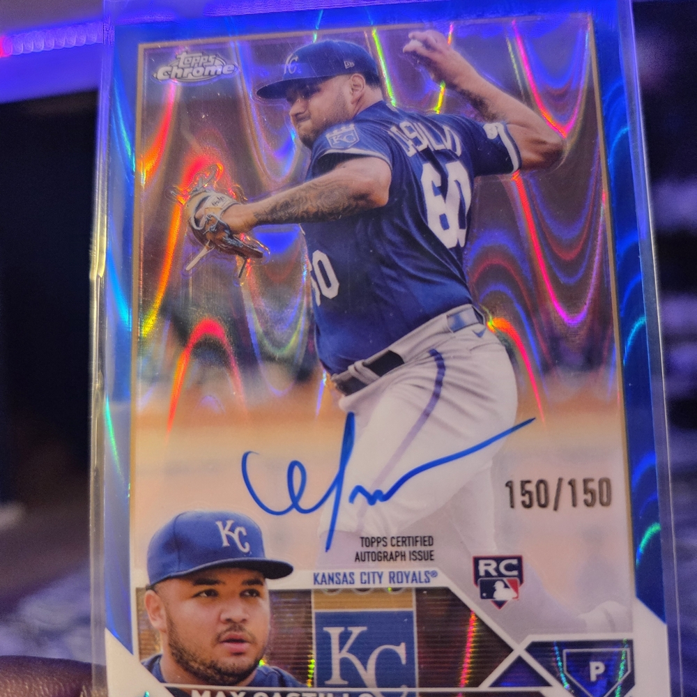 Topps Baseball Card with Blue and White Design